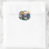 Pomeranians (drie) ronde sticker (Tas)