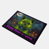 Pomeranianstein Gelukkig Howl-o-ween Deurmat (Schuin)