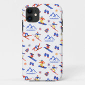 Pomerelle Mountain Idaho Ski Snowboard patroon Case-Mate iPhone Case (Achterkant)
