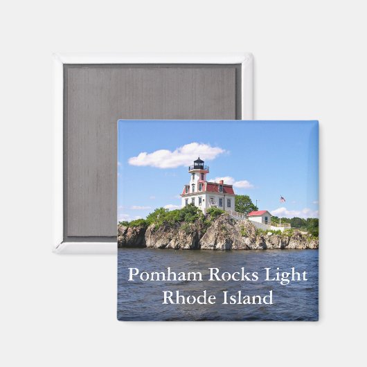 Pomham Rocks Light, Rhode Island Magnet (Voorkant / Achterkant)
