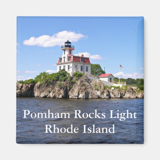 Pomham Rocks Light, Rhode Island Magnet (Voorkant)