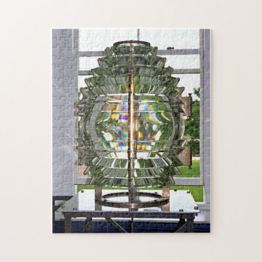 Pomham Rocks Lighthouse Fresnel Lens, Rhode Island Legpuzzel (Verticaal)