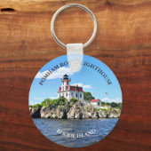 Pomham Rocks Lighthouse, Rhode Island Sleutelhange Sleutelhanger (Voorkant)