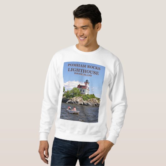 Pomham Rocks Lighthouse, Rhode Island Sweatshirt (Voorkant volledig)