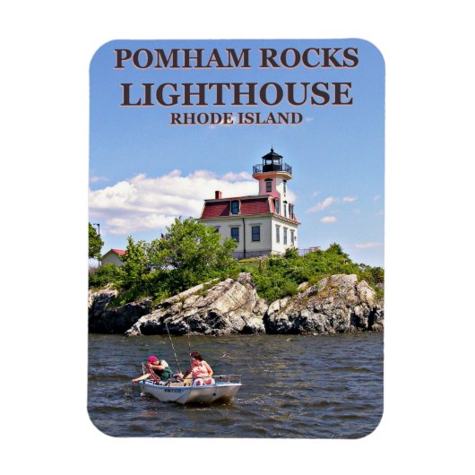 Pomham Rocks vuurtoren, Rhode Island Flexi Magnet Magneet (Verticaal)