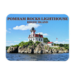 Pomham Rocks vuurtoren, Rhode Island Flexi Magnet Magneet