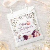 pomkin floral herfst Thanksgiving Bedankzakje (Geknipt)