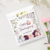 pomkin floral herfst Thanksgiving Bedankzakje (Gezegeld)