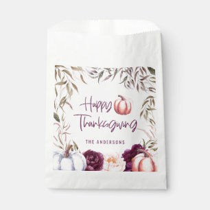 pomkin floral herfst Thanksgiving Bedankzakje