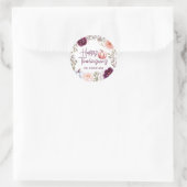 pomkin floral herfst Thanksgiving Ronde Sticker (Tas)
