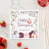 pomkin floral herfst Thanksgiving Servet (Insitu)