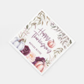 pomkin floral herfst Thanksgiving Servet (Hoek)