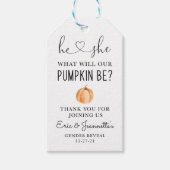 Pomkin Gender onthullen positieve tag Cadeaulabel (Voorkant)