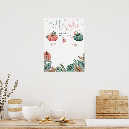 Pomkin Gender Reopenbaart stembord Poster (Keuken)