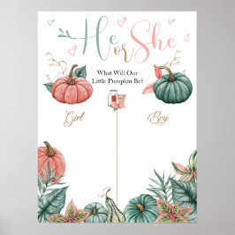 Pomkin Gender Reopenbaart stembord Poster