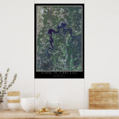Pomme de Terre Lake Missouri Satellite Poster Map (Keuken)