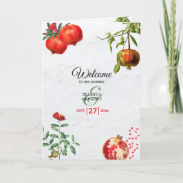 Pommegranate Mediterrane Wedding Order of Service Programma