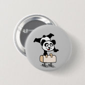 Pommel Horse Panda Ronde Button 5,7 Cm (Voorkant /achterkant)