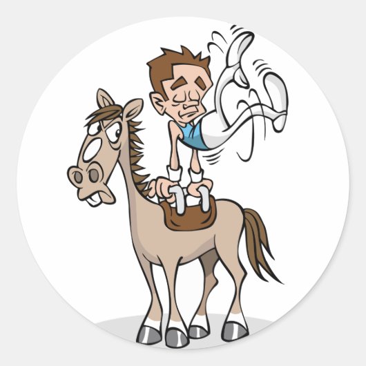 Pommel Paard Gymnastiek Stickers (Voorkant)