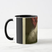  Pommeraans, Maltees hondenportret rood wit Mok (Links)