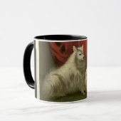  Pommeraans, Maltees hondenportret rood wit Mok (Voorkant links)