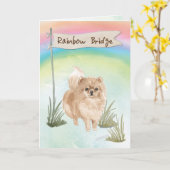 Pommeraanse dichter Sympathie voor regenboogbrug Kaart (Gele Bloem)