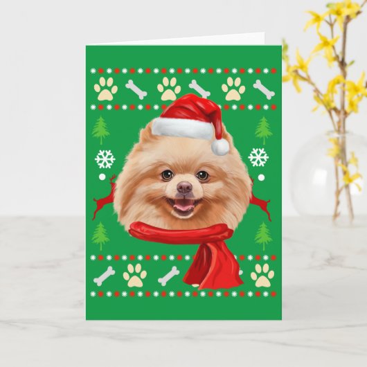 Pommeraanse hond Oogst Kaart (Gele Bloem)