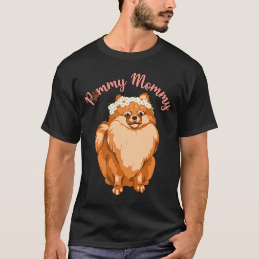 Pommeraanse hond van mama Pom Pommeren T-shirt (Voorkant)
