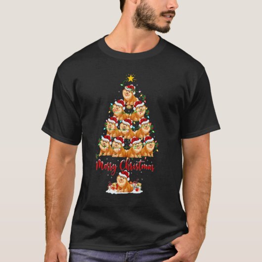 Pommeraanse kerstboomluiers Pommeren T-shirt (Voorkant)