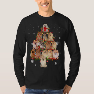 Pommeraanse kerstboomschilderingen Funny Dog Xma T-shirt