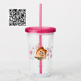 Pommeraanse mam acryl drinkbeker