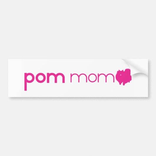 Pommeraanse mam bumpersticker (Voorkant)