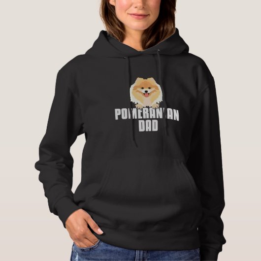 Pommeraanse vader Dog Hoodie (Voorkant)