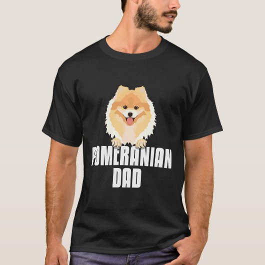 Pommeraanse vader Dog T-shirt (Voorkant)