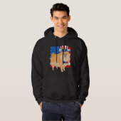 Pommeren 4 juli patriottische oom Sam Hoodie (Voorkant volledig)