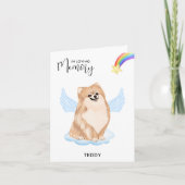 Pommeren Angel Dog personaliseert het verlies van Kaart (Voorkant)