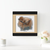 Pommeren Art Gifts Vierkante Klok (Huis)