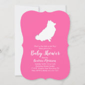 Pommeren Baby shower Pink Girl Kaart (Voorkant)