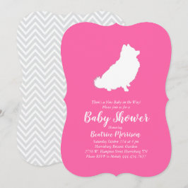 Pommeren Baby shower Pink Girl Kaart