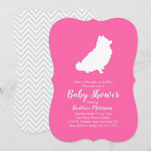 Pommeren Baby shower Pink Girl Kaart