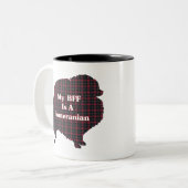 Pommeren BFF-Mok Tweekleurige Koffiemok (Voorkant links)