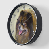 Pommeren Black en Tan Painting Original Dog Art (Hoek)