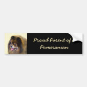 Pommeren Black en Tan Painting Original Dog Art Bumpersticker (Voorkant)