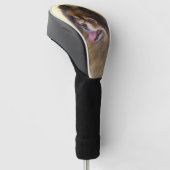 Pommeren Black en Tan Painting Original Dog Art Golfheadcover (Schuin)
