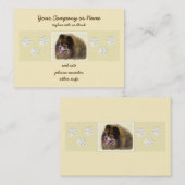 Pommeren Black en Tan Painting Original Dog Art Visitekaartje (Voorkant / Achterkant)