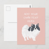 Pommeren Briefkaart voor persoonlijke hondennaam (Voorkant / Achterkant)