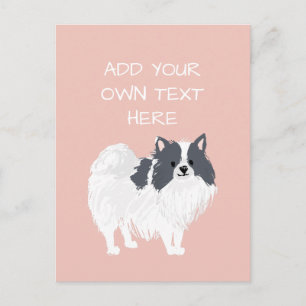 Pommeren Briefkaart voor persoonlijke hondennaam