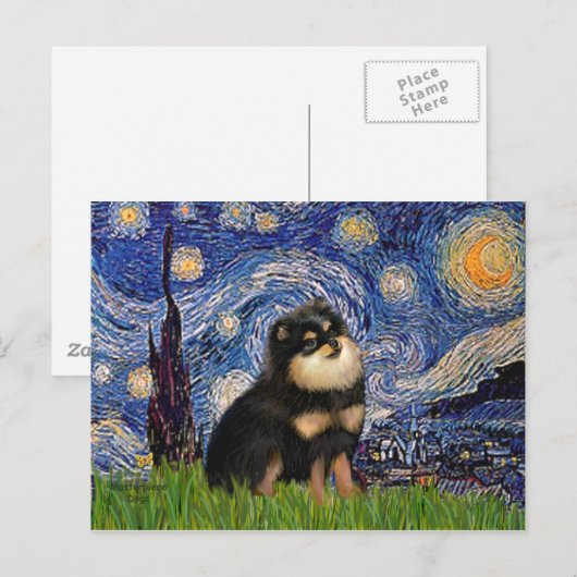 Pommeren (BT) - Sterrennacht Briefkaart (Voorkant / Achterkant)