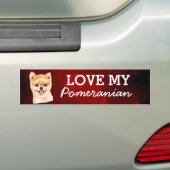 Pommeren Bumpersticker (Op auto)