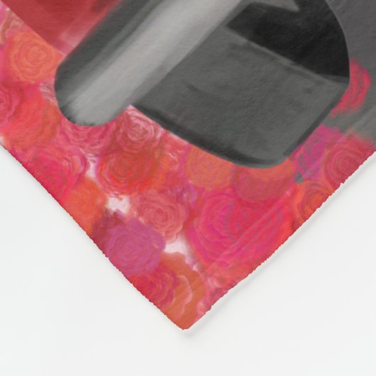 Pommeren Dog-auto met hart Valentijnse Fleece Deken (Hoek)